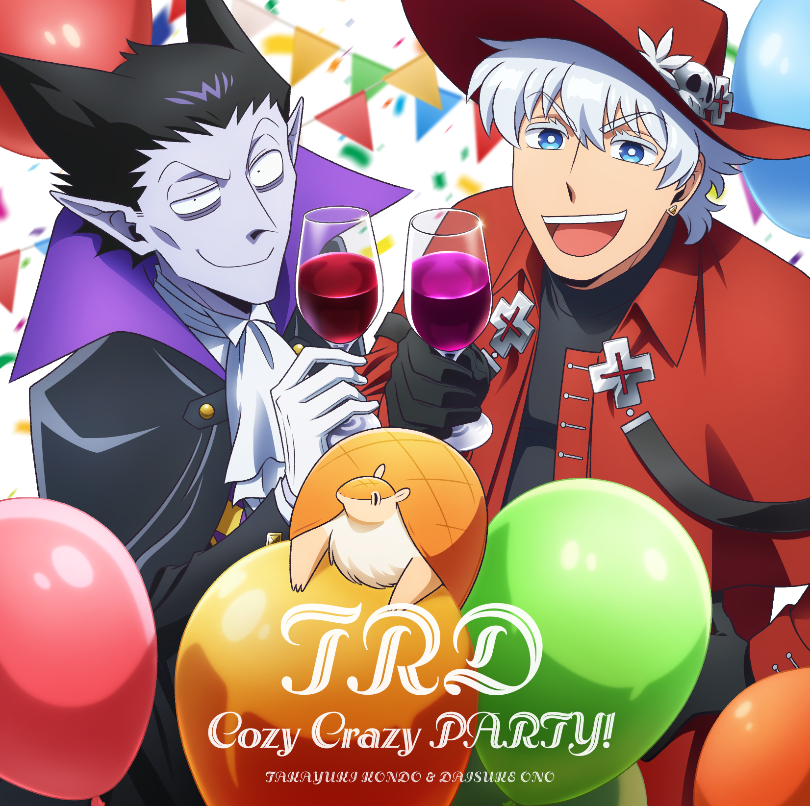 TRD（近藤孝行・小野大輔）2nd Single「Cozy Crazy PARTY! 」アニメ盤 (C)盆ノ木至（秋田書店）／製作委員会２すぐ死ぬ