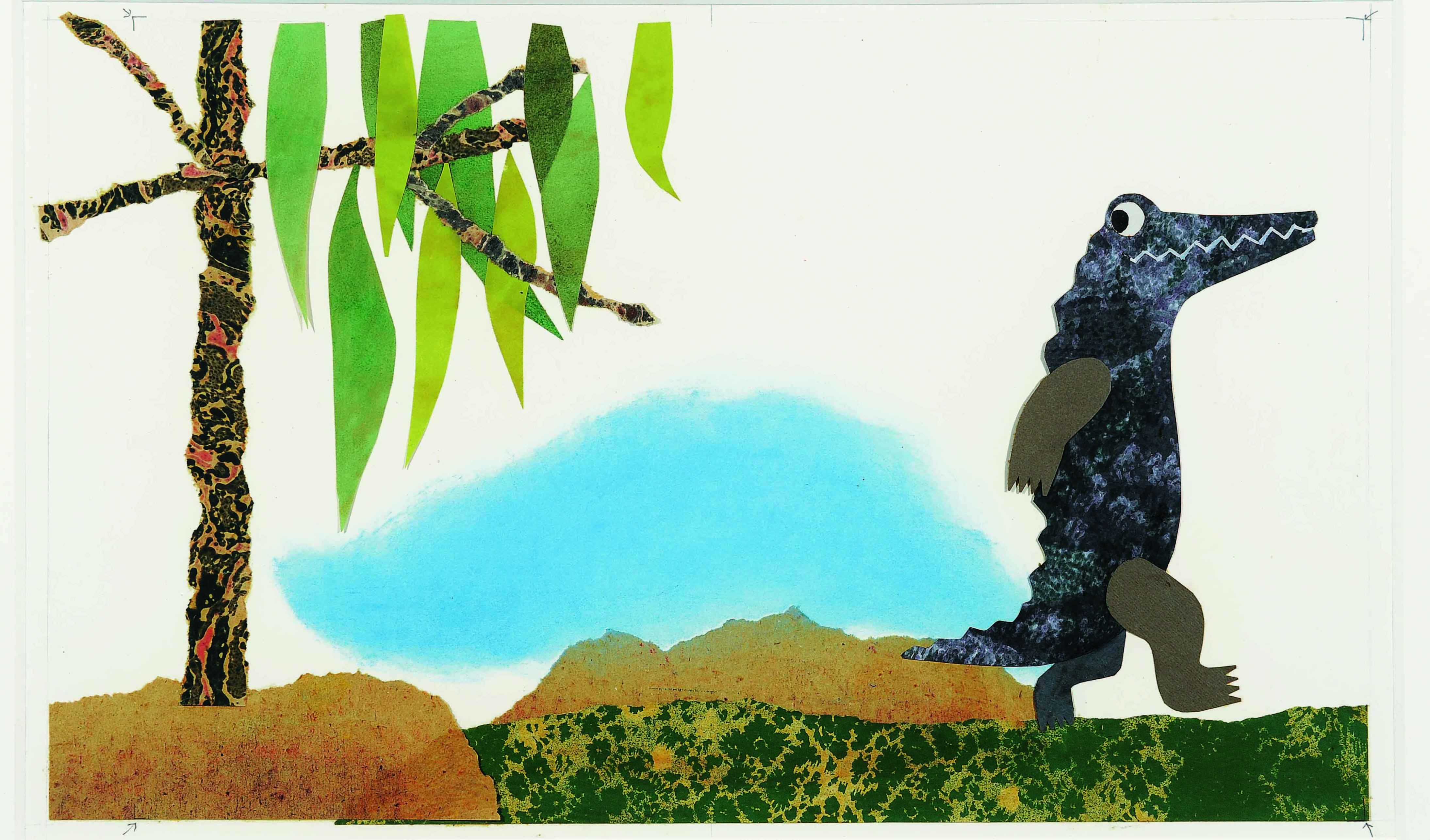 「コーネリアス」 1983年 水彩、パステル、コラージュ、紙 51×63.6cm Cornelius (C)1983 by 