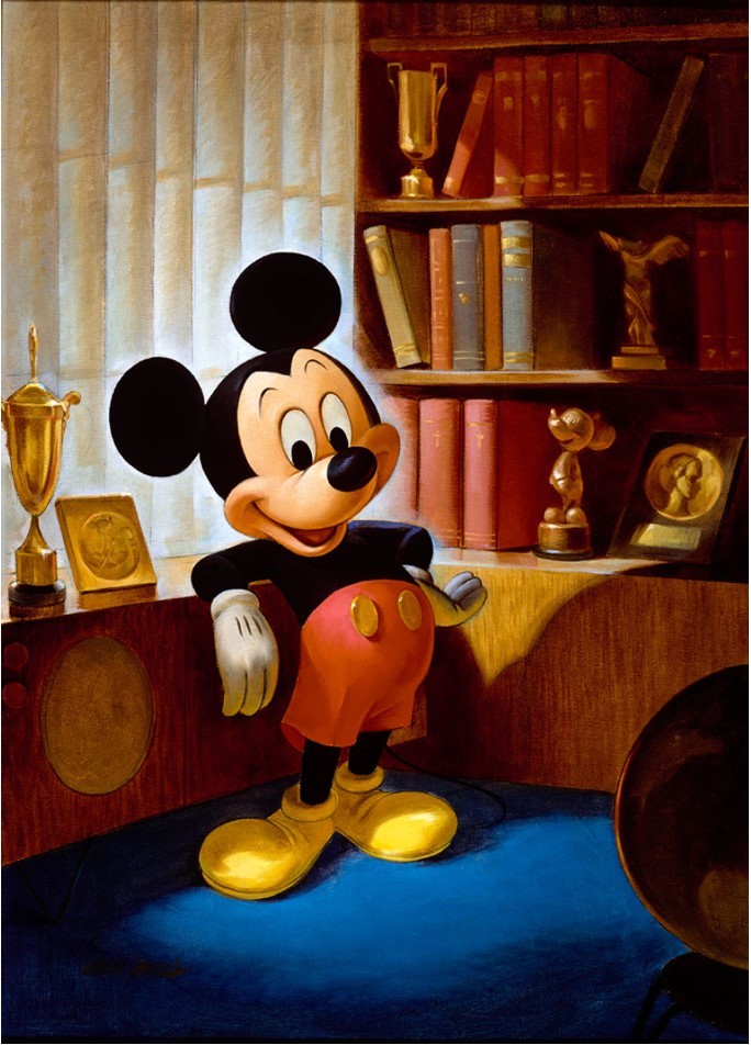 ジョン・ヘンチ画 ミッキーマウスのポートレート（1953 年）