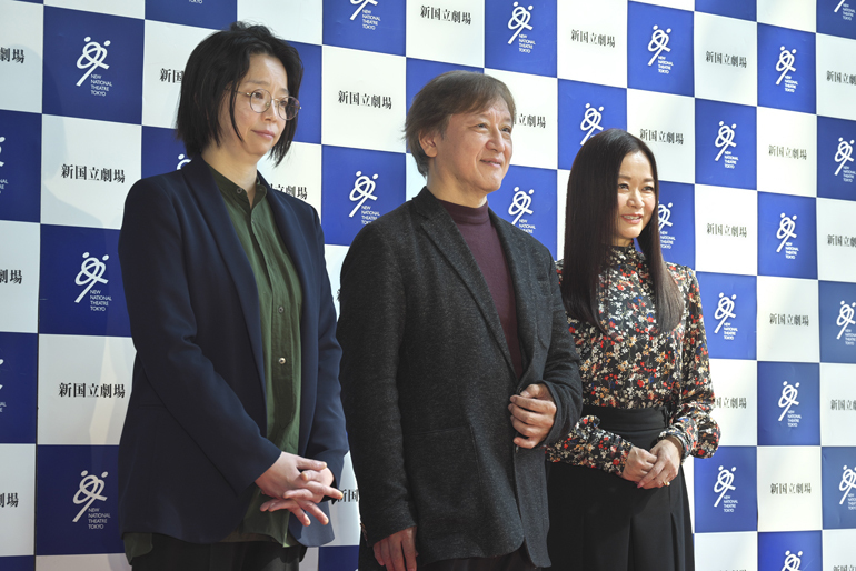 （左から）小川絵梨子演劇芸術監督、大野和士オペラ芸術監督、吉田都舞踊芸術監督