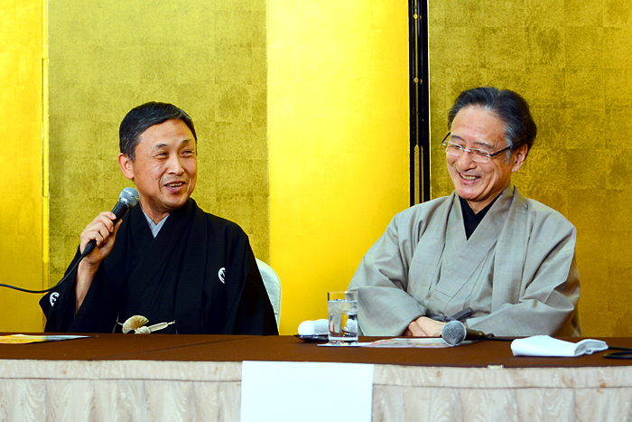 (左から)五代目中村雀右衛門、片岡仁左衛門