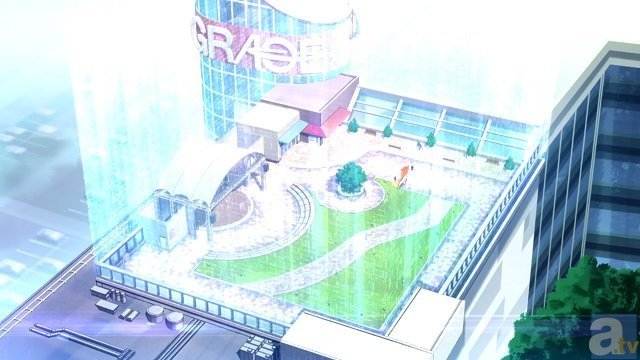 ▲そう、アニメでレン達がフェンリルXと戦った、ショッピングモールの屋上が再現されているんです！