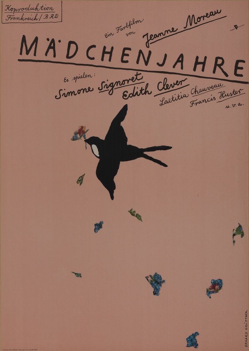 『ジャンヌ・モローの思春期』（1979 年／フランス＝西ドイツ／ジャンヌ・モロー監督） ポスター：エアハルト・グリュットナー（1981 年） フィルムセンター所蔵