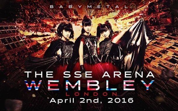 BABYMETAL ウェンブリーアリーナワンマンライブ告知ビジュアル