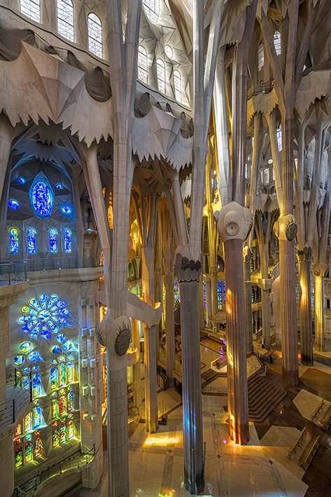 サグラダ・ファミリア 聖堂の内観 (C)Sagrada Família