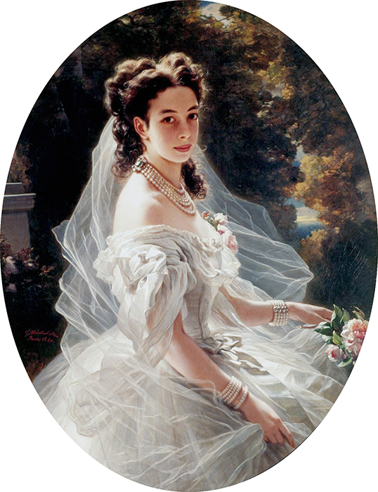 パウリーネ・フォン・メッテルニヒ侯爵夫人　1860年　ヴィンターハルター画