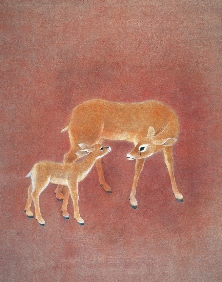 「夕日に」（1981年　松伯美術館蔵）