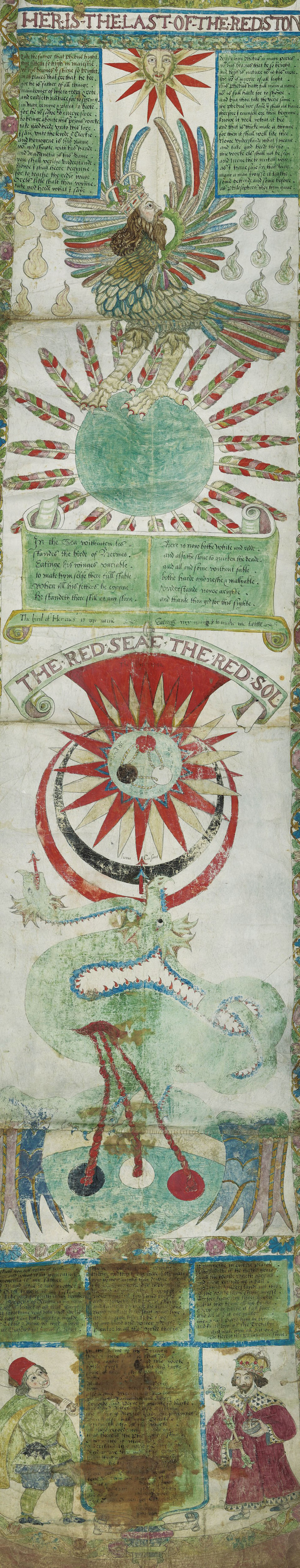 ジェームズ・スタンディッシュ《リプリー・スクロール》（部分）16世紀 大英図書館蔵 (C) British Library Board