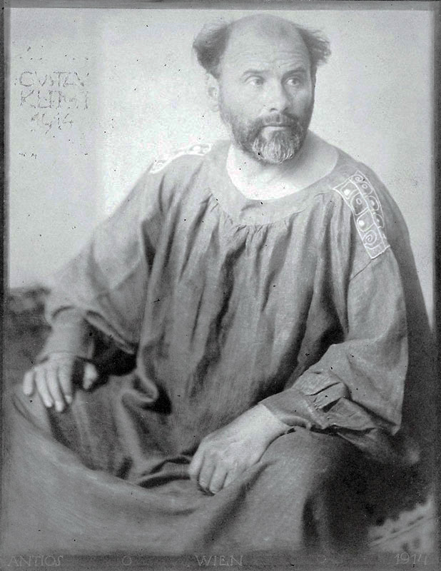 グスタフ・クリムトの肖像写真/Josef Anton Trčka 出典=ウィキメディア・コモンズ (Wikimedia Commons)