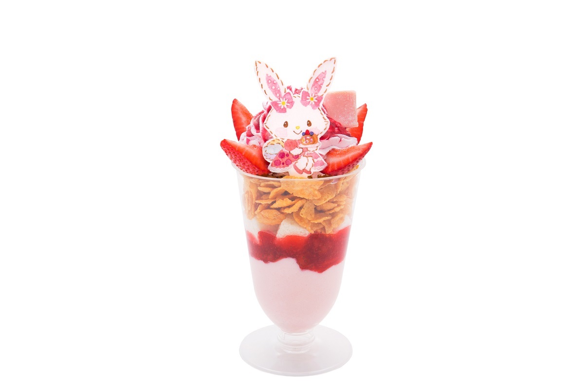 メルのいちごづくしパフェ　（C)2019 SANRIO CO., LTD.