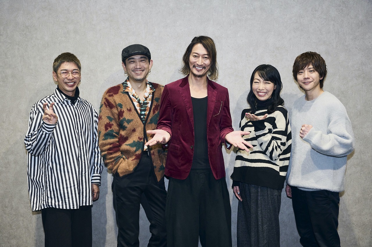 （左から）村田洋二郎、谷口賢志、萩野崇、田中良子、椎名鯛造
