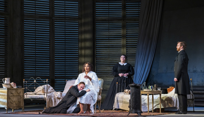 Production photo of La traviata, The Royal Opera  ©2022 ROH. Photograph by Tristram Kenton