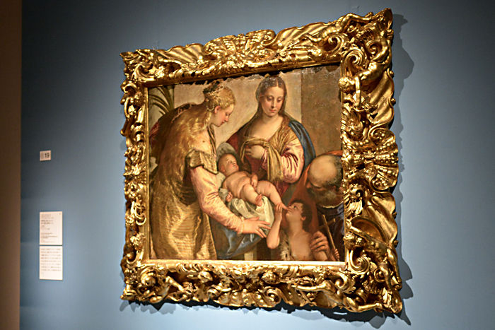 パオロ・ヴェロネーゼ 《聖家族と聖バルバラ、幼い洗礼者聖ヨハネ》1562-65 年、フィレンツェ、ウフィツィ美術館