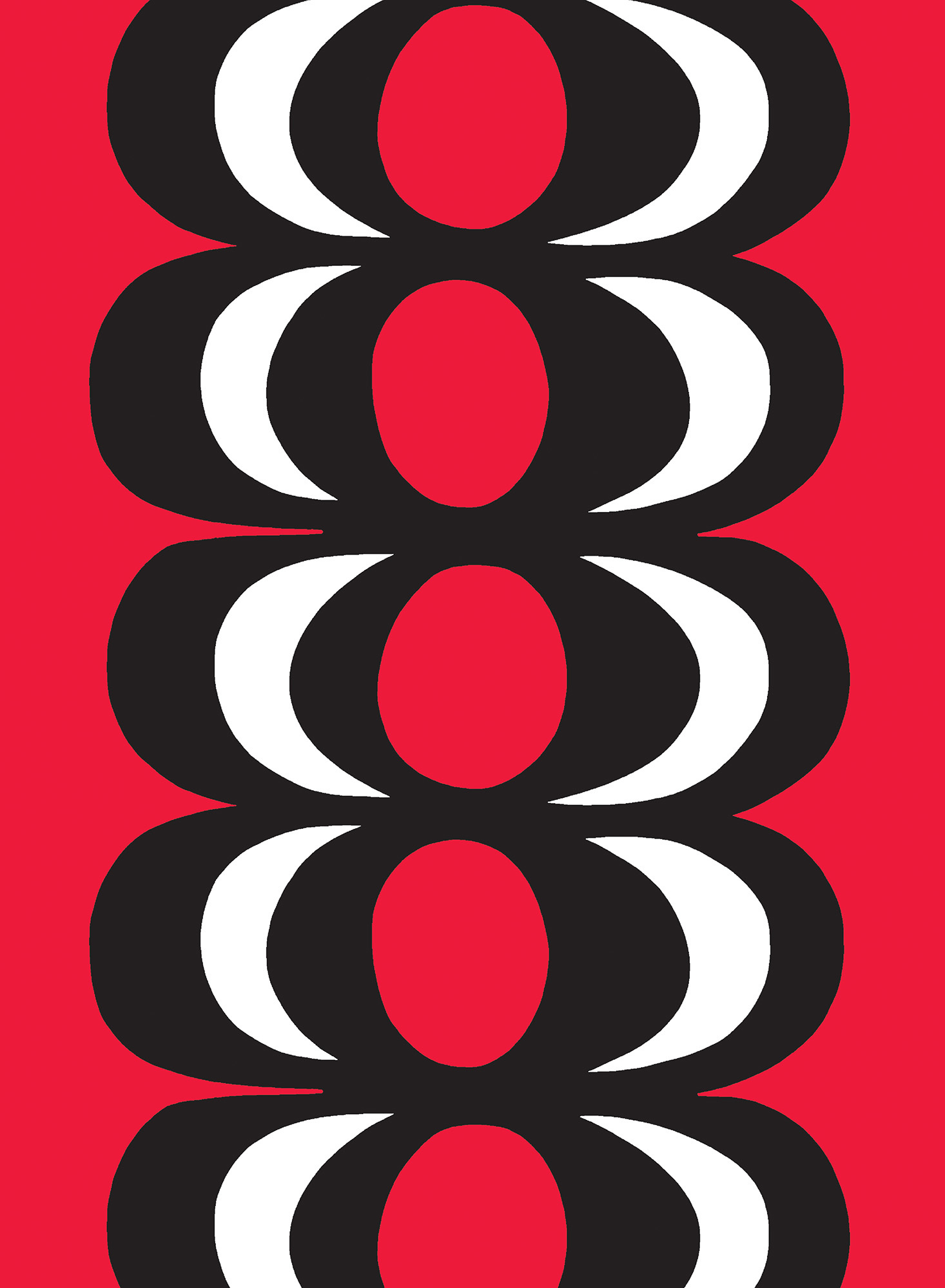 ファブリック≪カイヴォ≫（泉）、図案デザイン：マイヤ・イソラ、1964年　 Kaivo pattern designed for Marimekko by Maija Isola in 1964