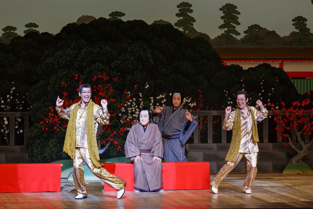 国立劇場サイトより引用（左より）ピコ太郎、市川團蔵、中村萬太郎、片岡亀蔵