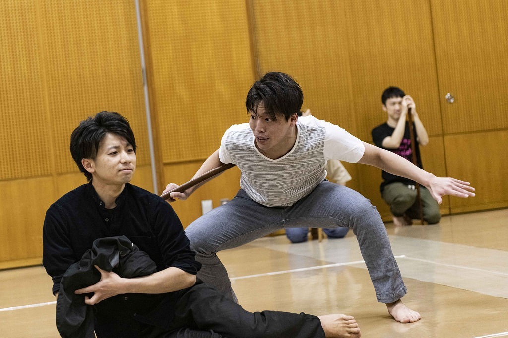 劇団 短距離男道ミサイル　オンラインプレイベント、公開稽古より 　写真：小田島万里