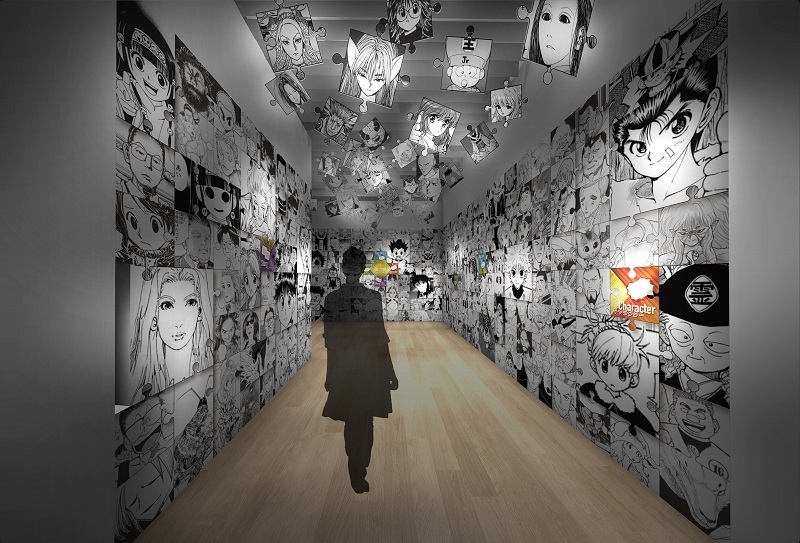 『冨樫義博展 -PUZZLE-』プロローグエリアイメージ ※画像はイメージです。 　 (C)冨樫義博1989-90年 (C)冨樫義博1990-94年 (C)冨樫義博1995-97年 (C)P98-22