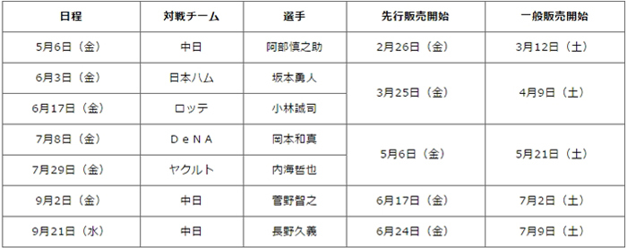 ※先行販売開始の日程はG-Po有料会員を対象に実施する先行販売の開始日となります