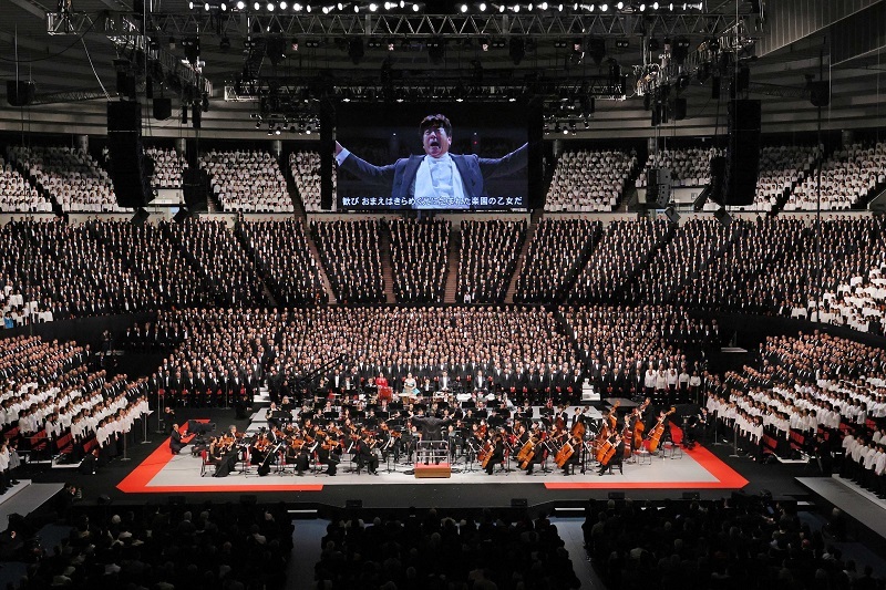 『サントリー1万人の第九』2024年の会場の様子 　　　　　　　　　(C)MBS／サントリー１万人の第九