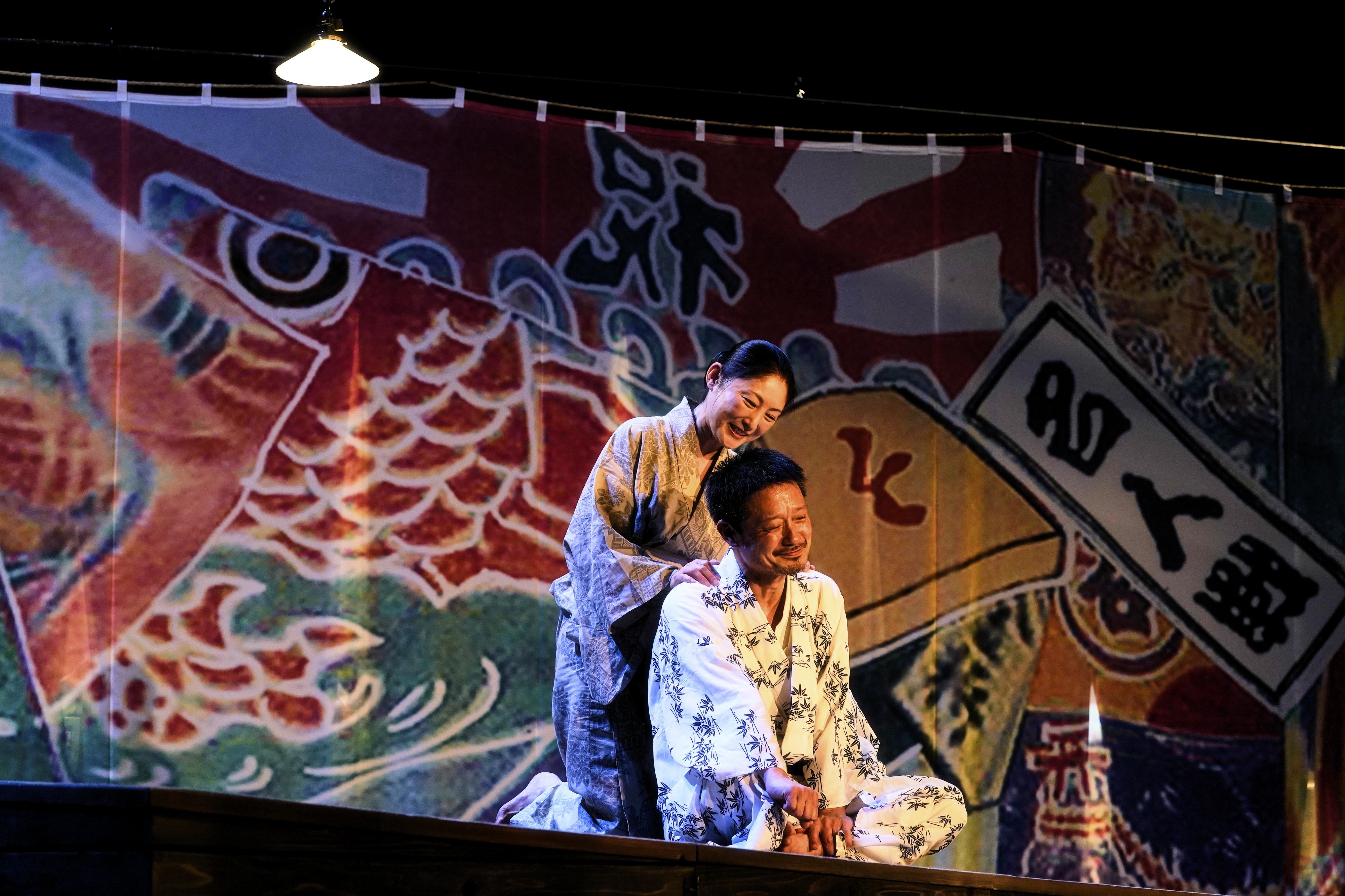 （前）福田転球、（後）常盤貴子 撮影：細野晋司
