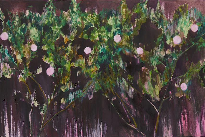 Autumn roses 2017-2018 oil on canvas 130.0 x 194.7 cm (C)Midori Sato