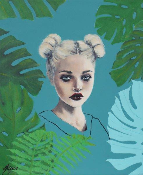 ぺトラ・カインデル「EDEN」 60.6x50.0 cm アクリル 2018