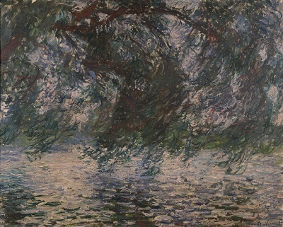 クロード・モネ《柳》1897-98年頃 油彩・キャンヴァス 71.0x89.5㎝ 個人蔵（国立西洋美術館寄託）