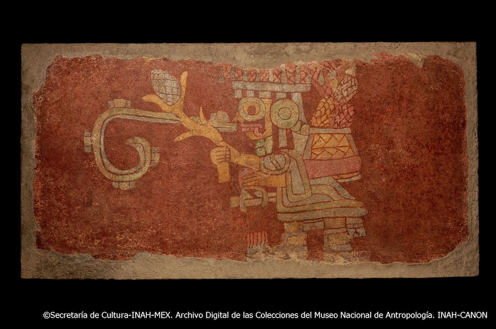《嵐の神の壁画》テオティワカン文明、350〜550年 テオティワカン、サクアラ出土 メキシコ人類学博物館蔵