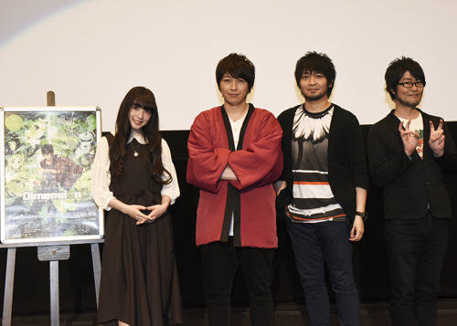左から上田麗奈さん、小野大輔さん、中村悠一さん、鷲崎健さん。