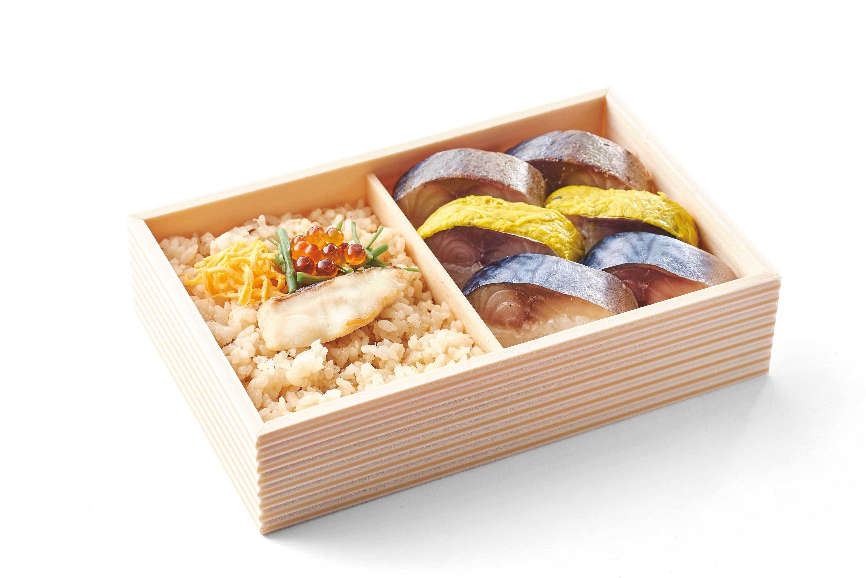 八戸銀サバ棒寿司と柏崎鯛めし彩色弁当