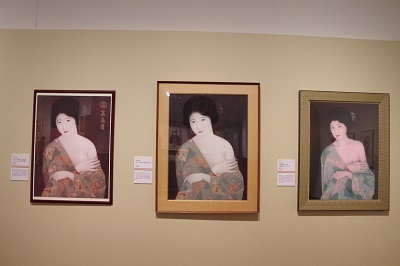 髙島屋が催事用に発注したポスター 右端の作品は、森村泰昌の作品≪北野恒富・考/壱≫平成23年