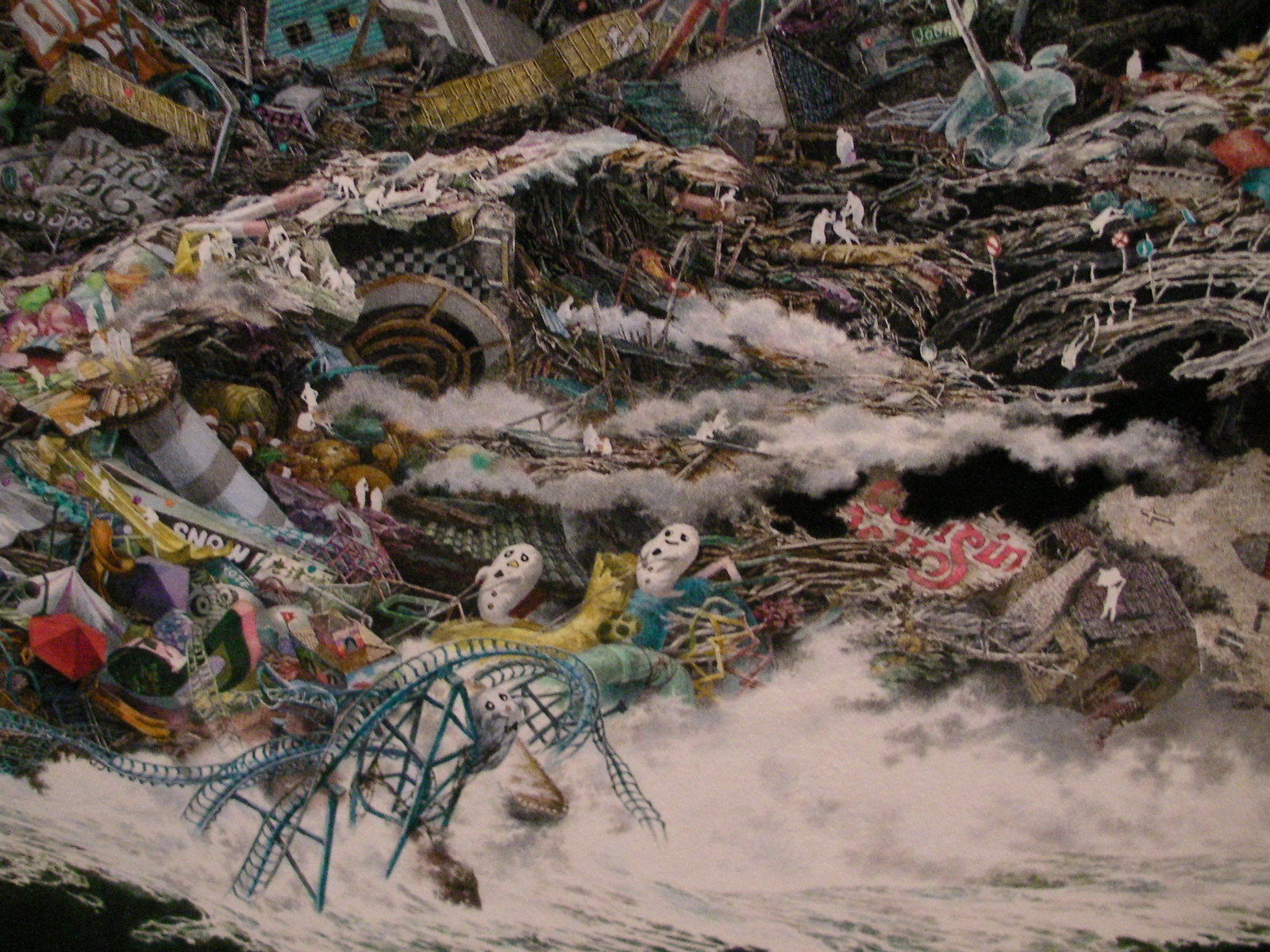《誕生》 (部分) 2013-2016 / 紙にペン、インク、透明水彩 / 300 × 400 cm 佐賀県立美術館蔵 ©IKEDA Manabu, Courtesy Mizuma Art Gallery, Tokyo / Singapore