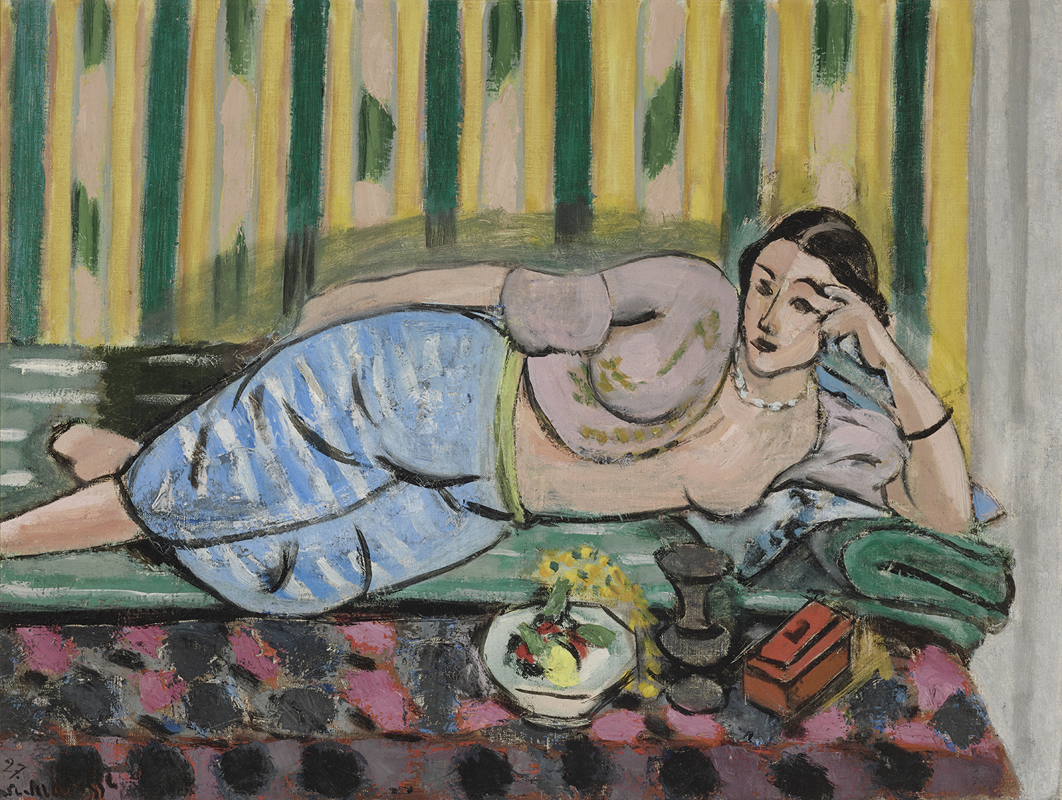 アンリ・マティス《赤い小箱のあるオダリスク》1927年 油彩/カンヴァス 50×65cm ニース市マティス美術館蔵  (C)Succession H. Matisse Photo: François Fernandez