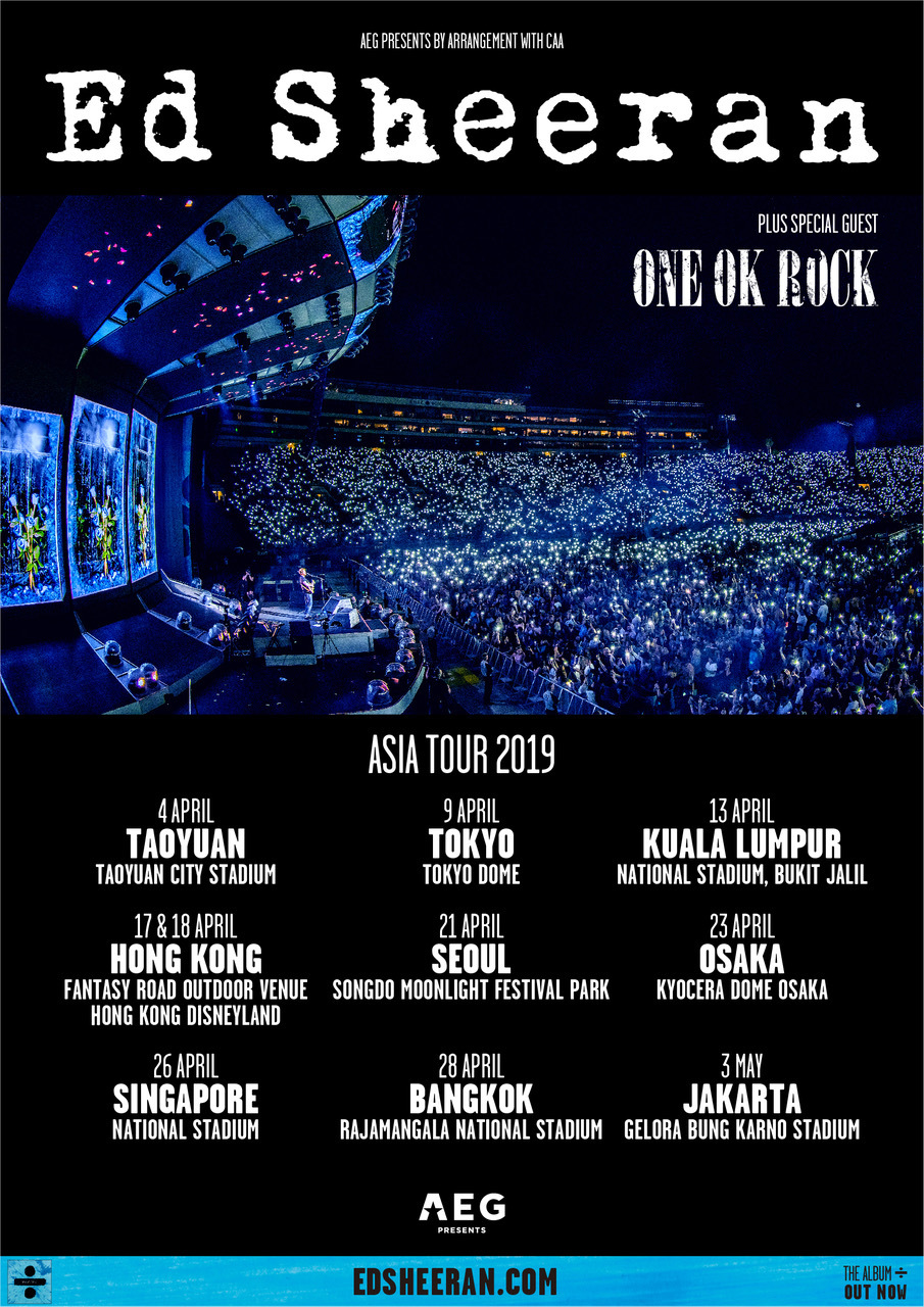 One Ok Rock エド シーランのアジアツアーにサポートアクトとして出演決定 Spice エンタメ特化型情報メディア スパイス