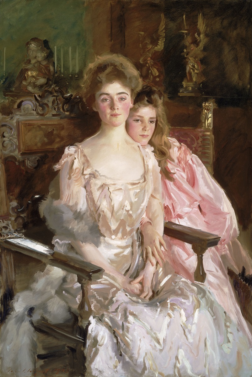 ジョン・シンガー・サージェント《フィスク・ウォレン夫人（グレッチェン・オズグッド）と娘レイチェル》1903年 152.4cm x 102.5cm　油彩、カンヴァス