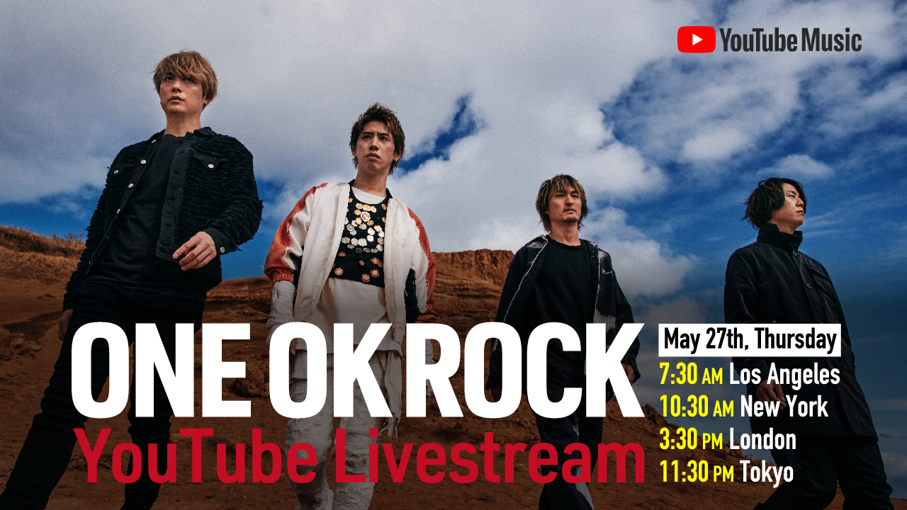 ONE OK ROCK YouTube Livestream 告知画像