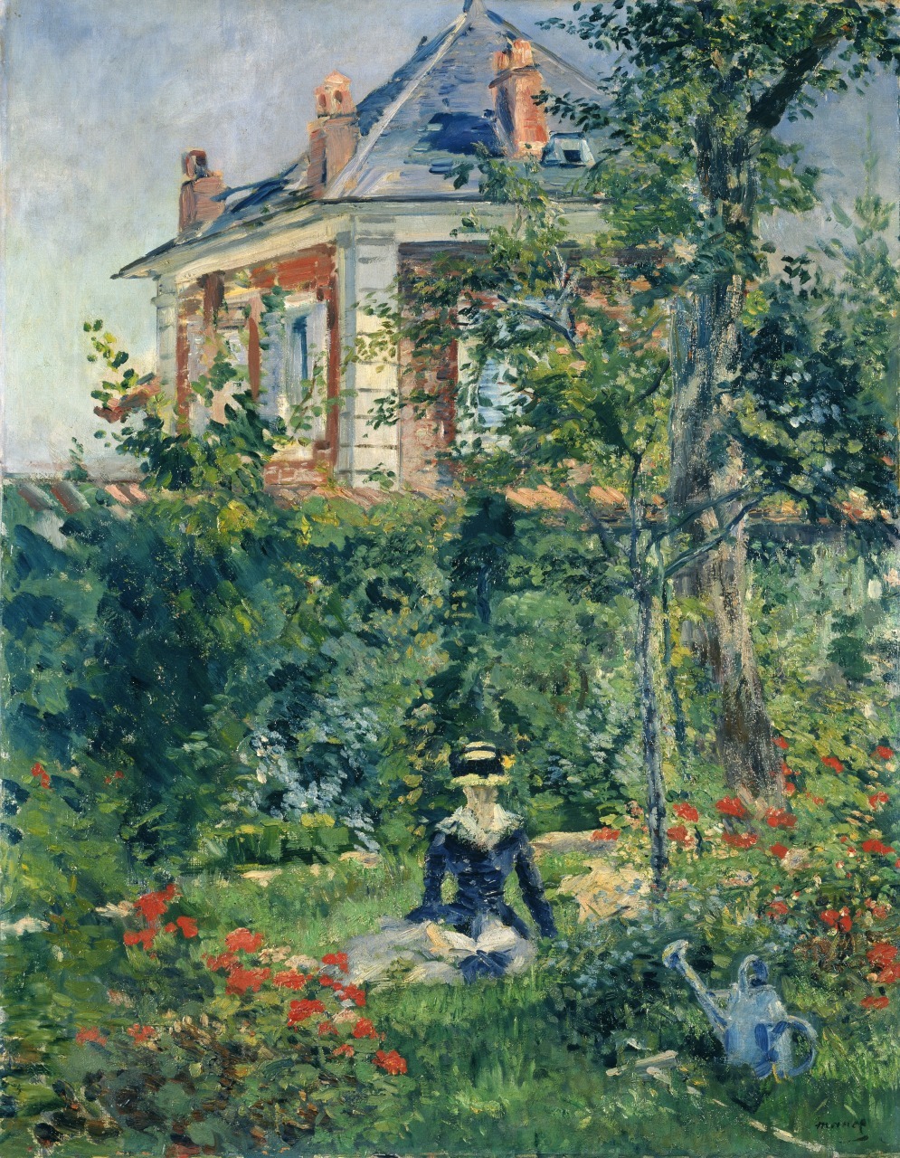 エドゥアール・マネ《ベルビュの庭の隅》1880年　油彩、カンヴァス91×70cm