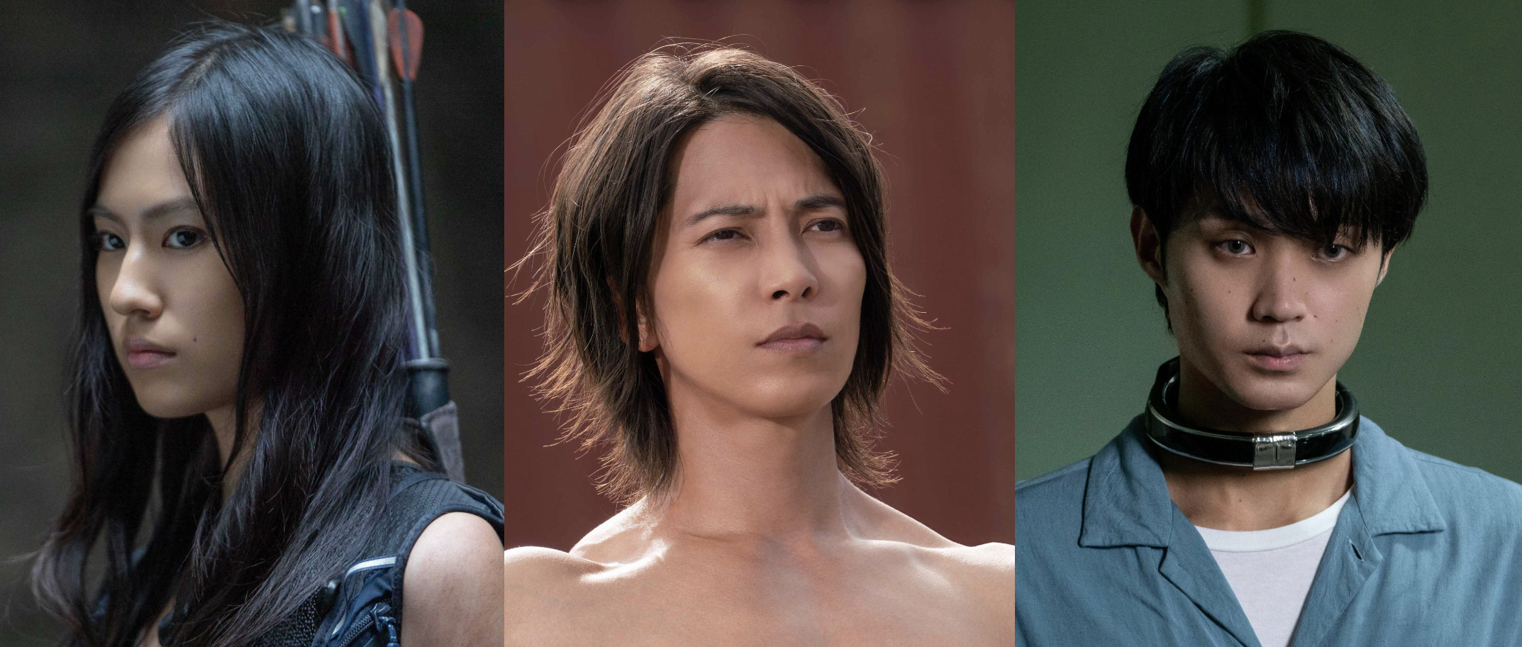 左から、恒松祐里、山下智久、磯村勇斗 Netflixシリーズ『今際の国のアリス』シーズン1、Netflixにて独占配信中。  Netflixシリーズ『今際の国のアリス』シーズン2、12月よりNetflixにて独占配信。