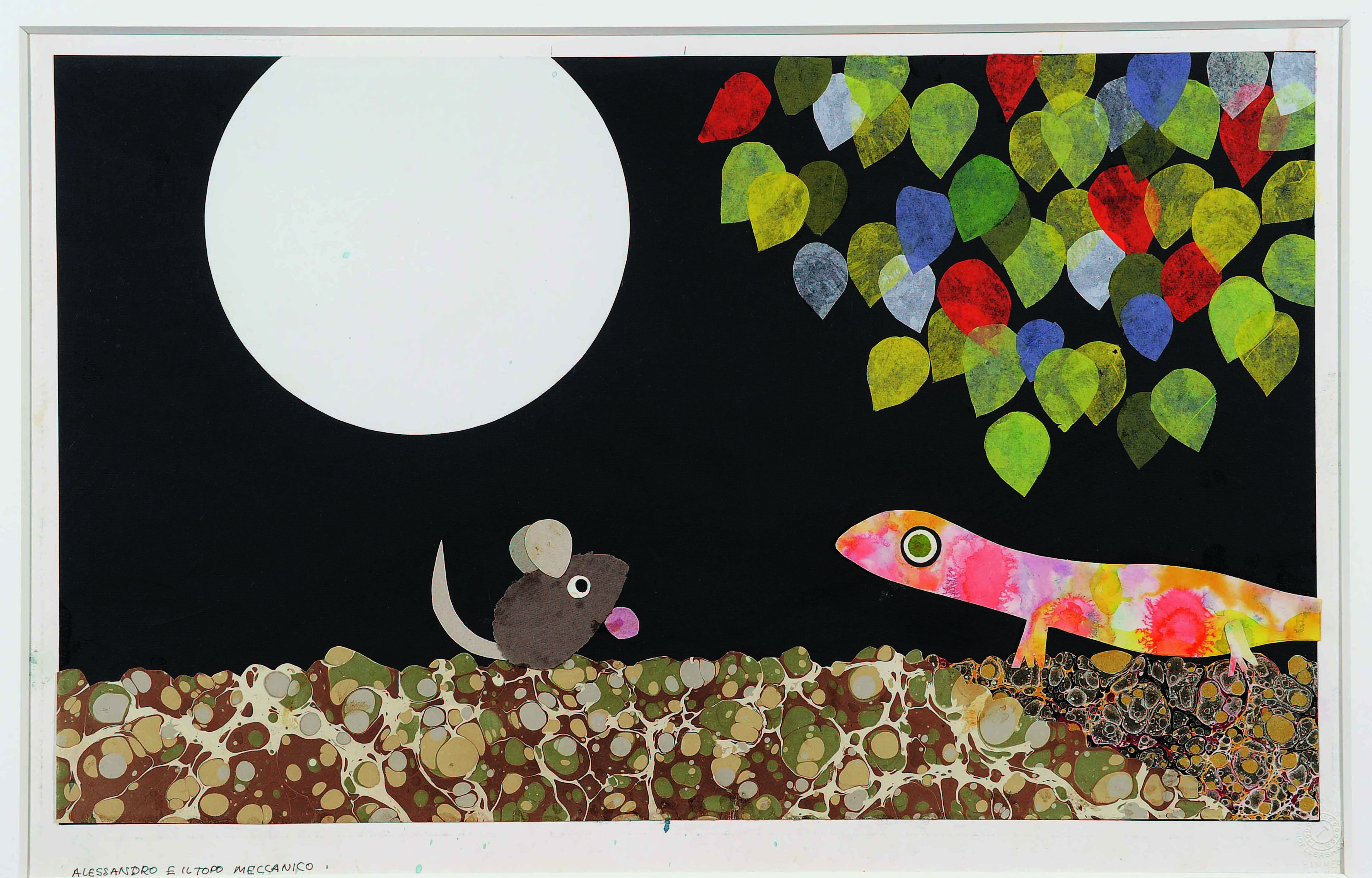「アレクサンダとぜんまいねずみ」 1969年 コラージュ、紙 51×63.6cm Alexander and the Wind-up Mouse (C)1969, renewed 