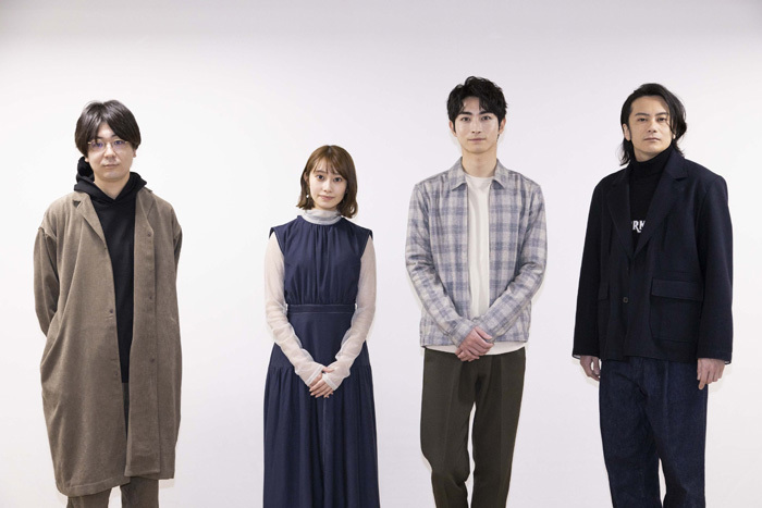 （左から）三浦直之、桜井玲香、木村達成、小西遼生