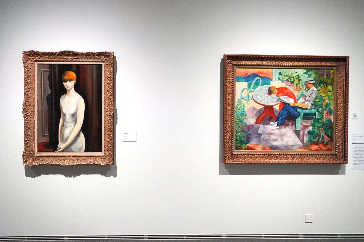 左： モイズ・キスリング《赤毛の女》1929　油彩、カンヴァス　右： モイズ・キスリング《サン=トロペのシエスタ》1916　油彩・カンヴァス