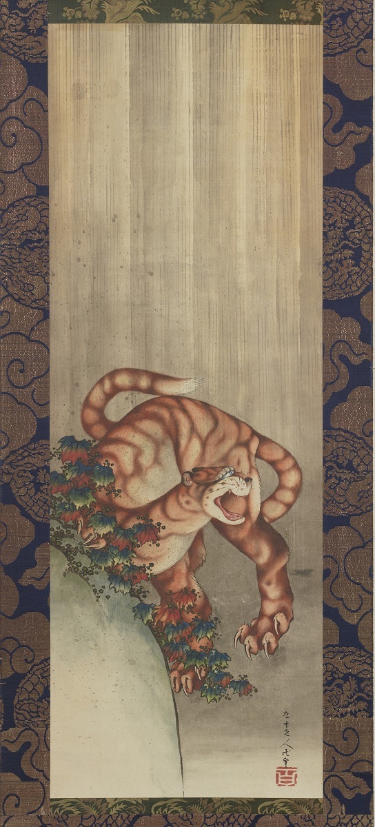 《雨中の虎図》 嘉永２年（1849） 太田記念美術館