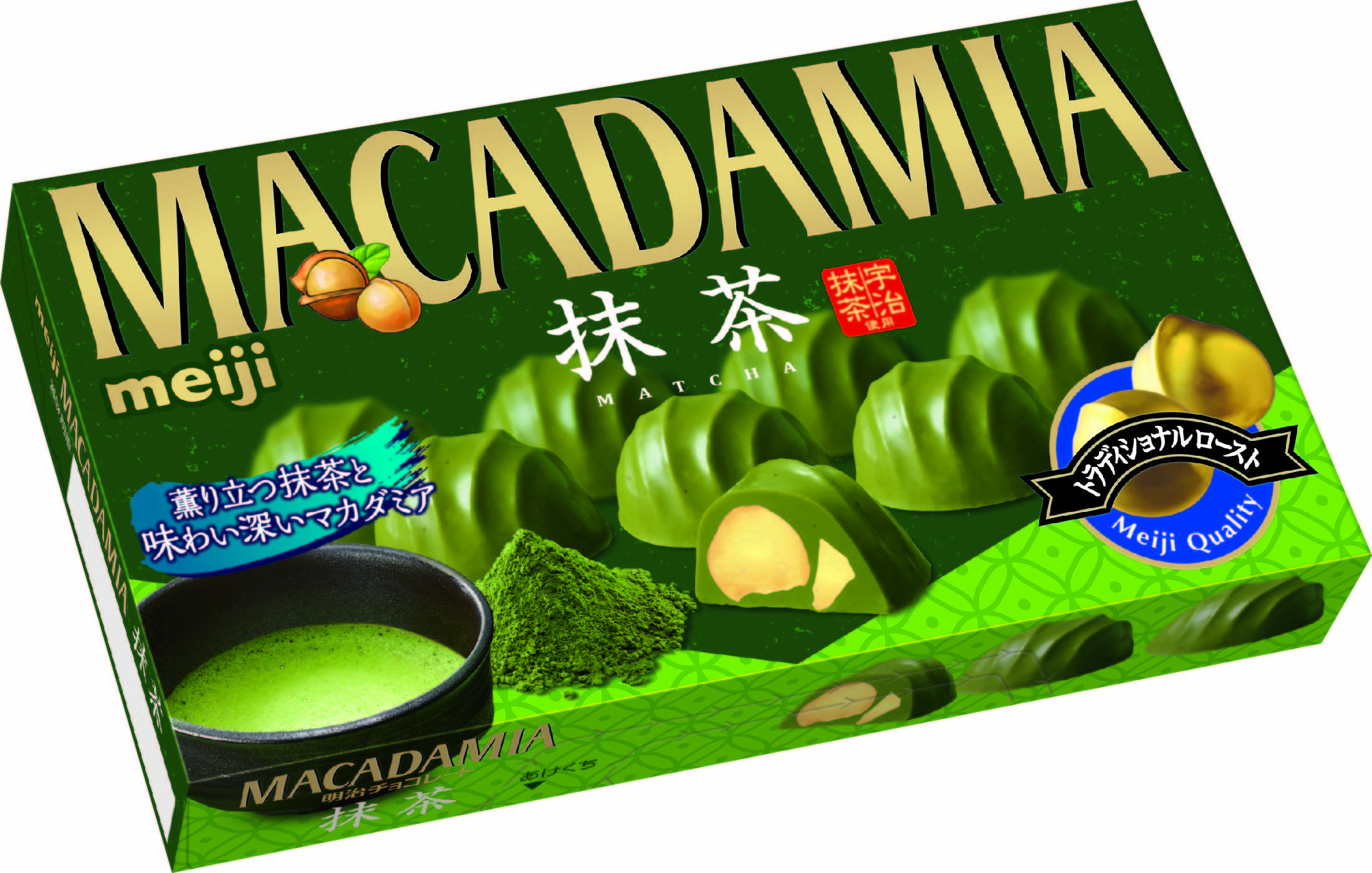 マカダミアチョコレート抹茶 参考小売価格：250円(税別)