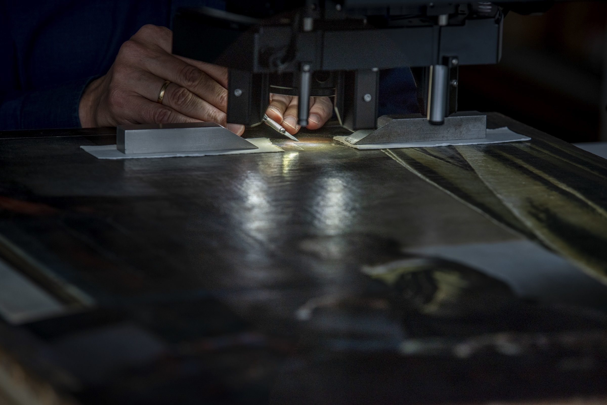 修復作業の様子 (c) SKD, photo: Kreische/Boswank