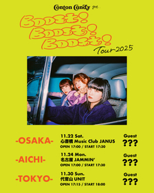 Conton Candy、秋の対バンツアー『Conton Candy pre. Boost! Boost! Boost! Tour 2025』開催が決定（コメントあり）
