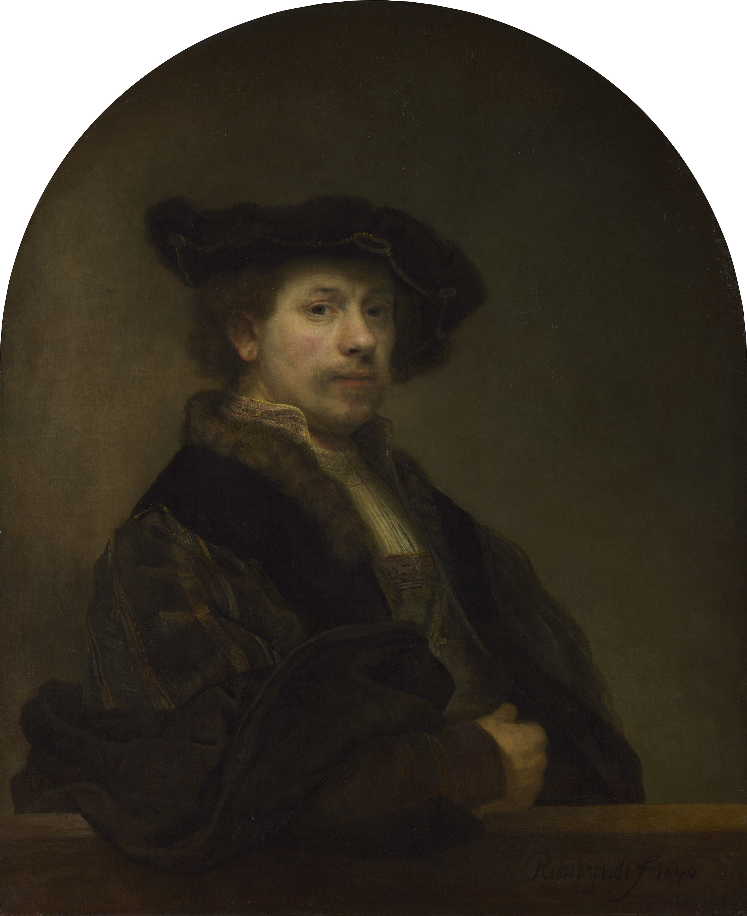 レンブラント・ハルメンスゾーン・ファン・レイン 《34歳の自画像》 1640年 油彩・カンヴァス 91×75cm (C)The National Gallery, London. Bought, 1861