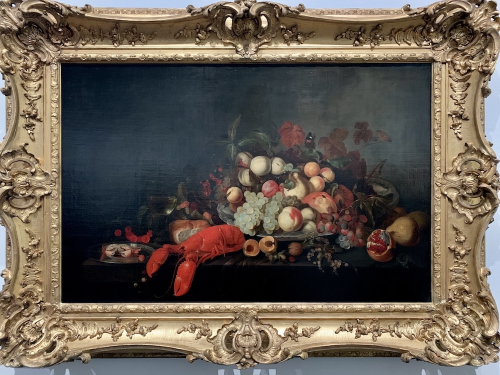 ミキール・シモンズ《果物とロブスターのある静物》1670年頃、ユトレヒト中央美術館 Centraal Museum, Utrecht, The Netherlands (purchased with support of the Rembrandt Society)