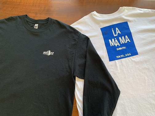 La.mama×MINAMIS　Tシャツ　篠原（Dr）がデザイン・手刷り