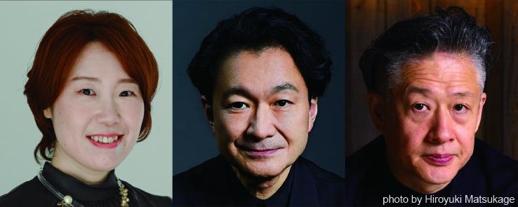 （左から）長田育恵、白井晃、三宅純