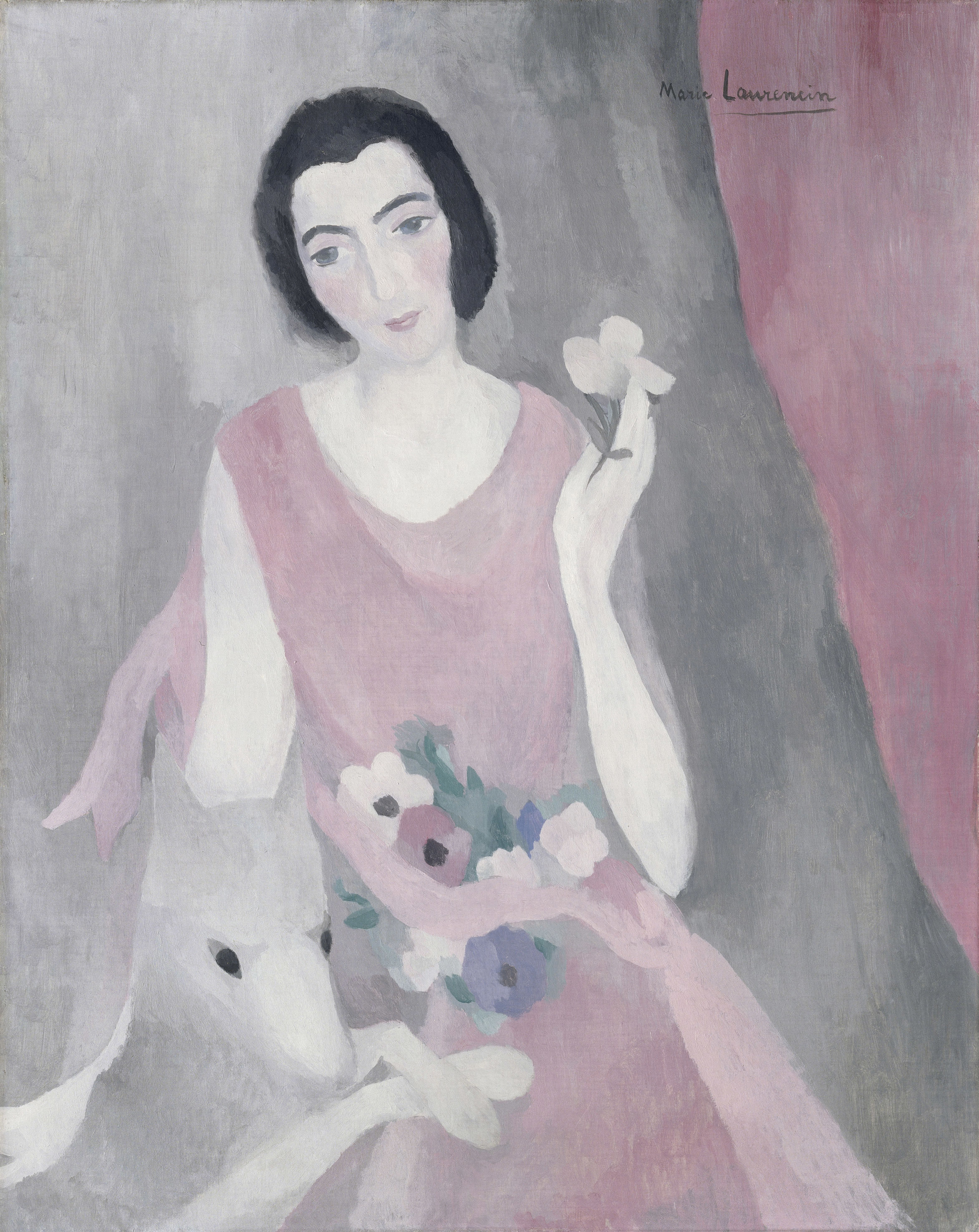マリー・ローランサン《ポール・ギョーム夫人の肖像》1924年頃、油彩・カンヴァス、92×73cm、オランジュリー美術館 (C) RMN-Grand Palais (musée de l'Orangerie) / Hervé Lewandowski